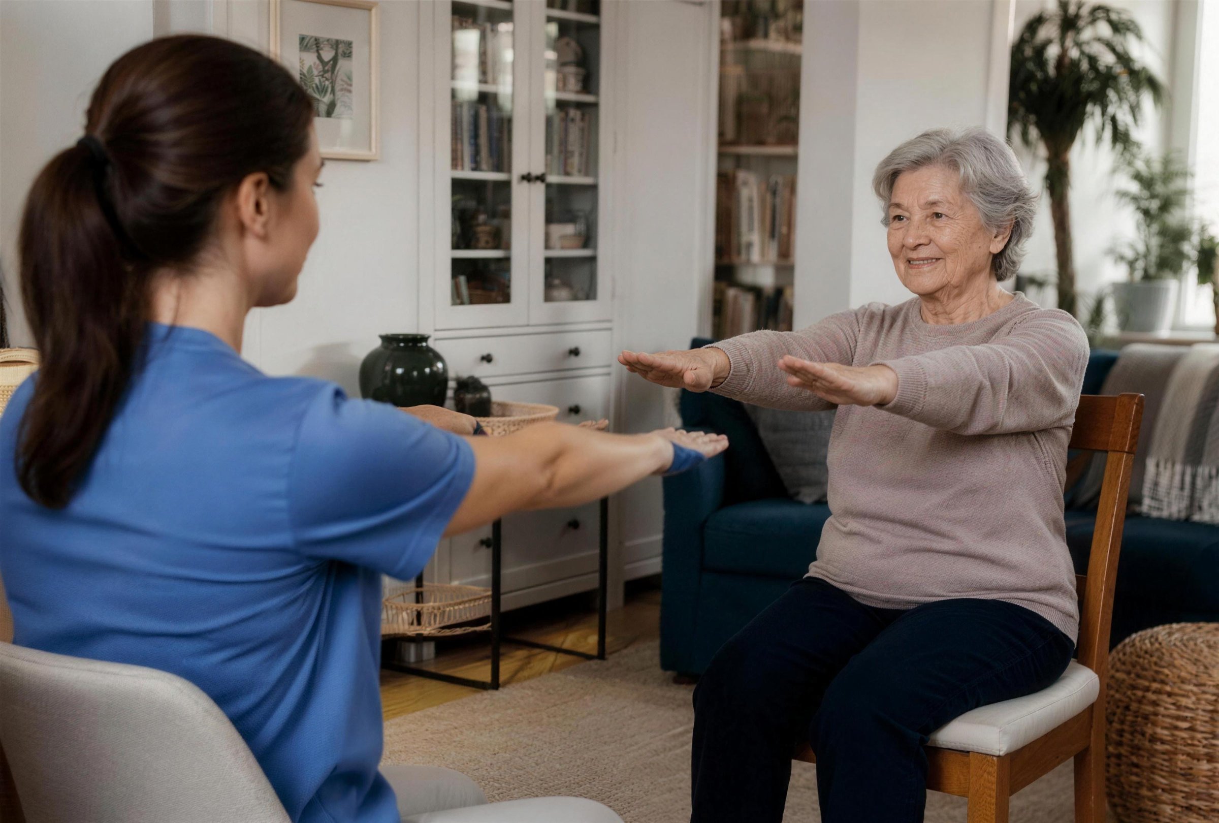 Pflege nach dem Krankenhausaufenthalt – leichte Übungen zu Hause