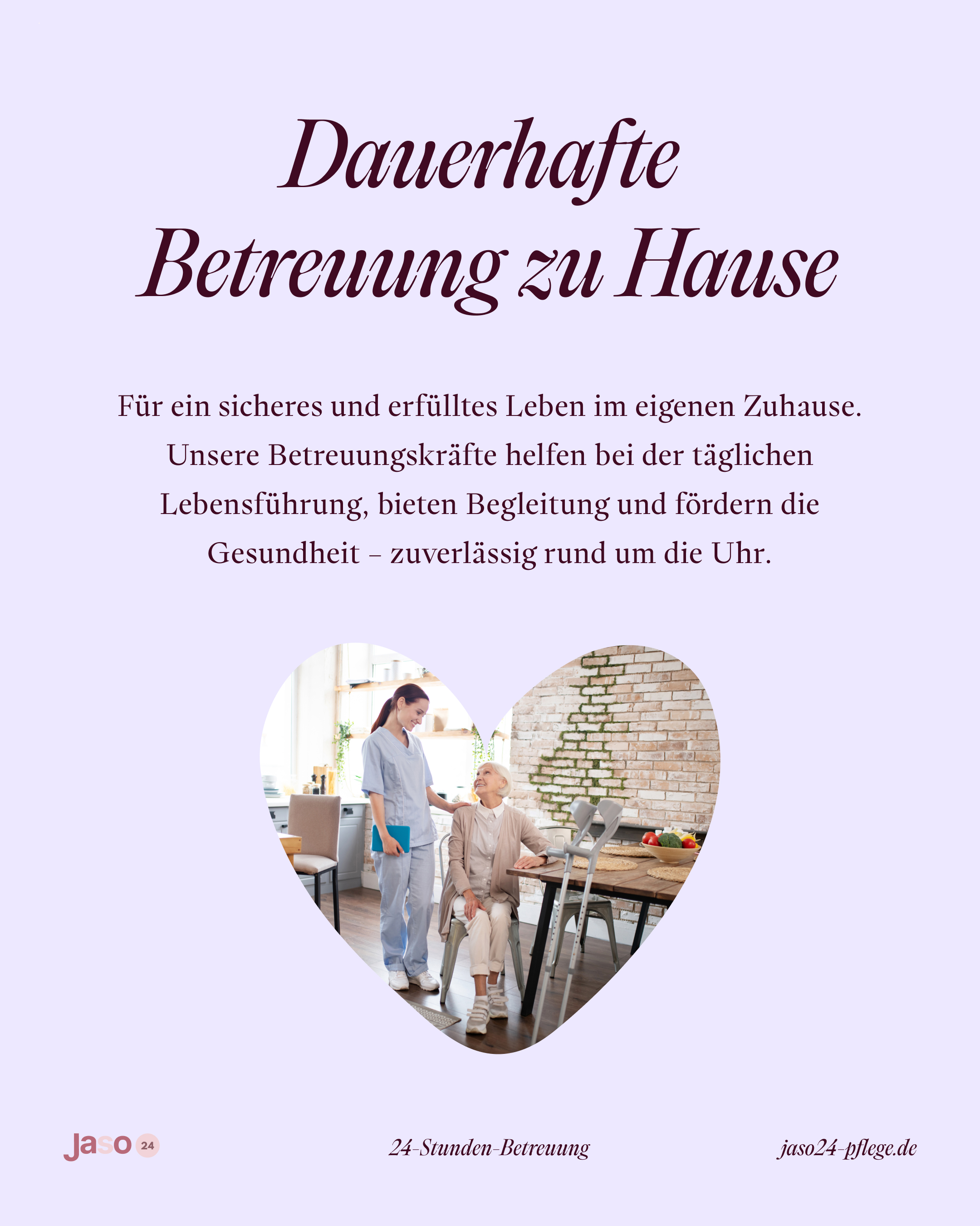 Dauerhafte Betreuung zu Hause für Seniorinnen und Senioren in Unterhaching